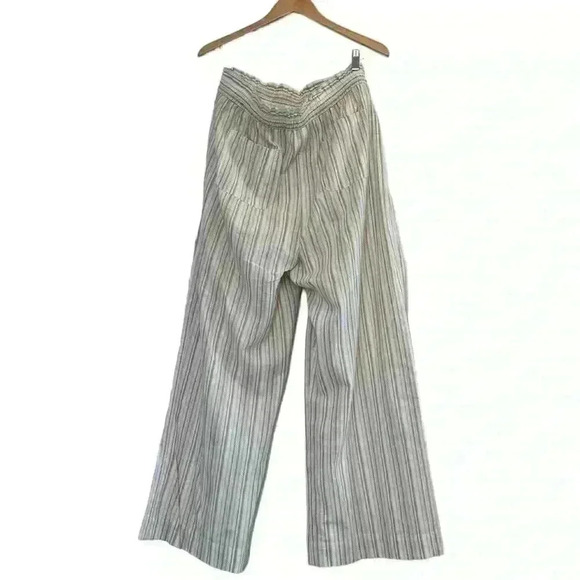 🌈 6/$60 Kate & Sam Paperbag Pants Belt Cream Gold Tan Pockets Wide Leg Size XXL - Picture 2 of 6